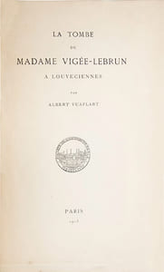 La tombe de Madame Vigée-Lebrun à Louveciennes
