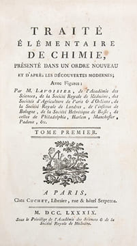 Traité élémentaire de chimie, présenté dans un ordre nouveau et d'après les découvertes modernes; avec figures.. LAVOISIER (Antoine Laurent)