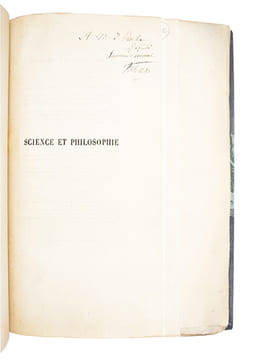 Science et Philosophie. (EXEMPLAIRE D'EPREUVE). BERTHELOT (Marcelin)