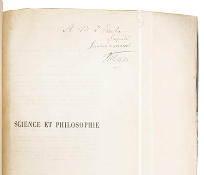 Science et Philosophie. (EXEMPLAIRE D'EPREUVE). BERTHELOT (Marcelin)