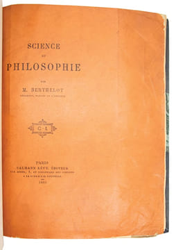 Science et Philosophie. (EXEMPLAIRE D'EPREUVE). BERTHELOT (Marcelin)