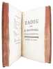 1- VOLTAIRE. Zadig ou la destin&eacute;e. Histoire Orientale. S.l. [i.e. Paris, Prault et Nancy, Leseure], 1748. (1) f. de titre. (4) f. pagin&eacute;s iii-ix pour ...