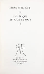 L'Amérique au jour le jour. (EDITION ORIGINALE SUR GRAND PAPIER)