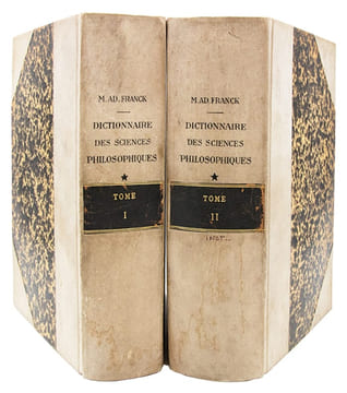 Dictionnaire des sciences philosophiques par une société de professeurs et de savants.. FRANCK (Adolphe) et coll