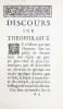 Les Caract&egrave;res de Th&eacute;ophraste traduits du grec. Avec les Caract&egrave;res ou les Moeurs de ce si&egrave;cle.. [LA BRUYERE (Jean de)]