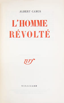 L'homme révolté.. CAMUS (Albert)