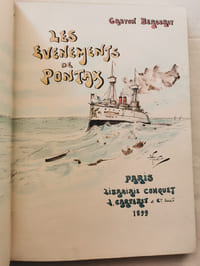 EVENEMENTS DE PONTAX (LES). Ecriture manuscrite et aquarelles originales d'après HENRIOT.