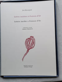 LETTRES INEDITES A POISSON D'OR. Lettere inedite a Poisson d'or. Traduzione e cura di Adriano Marchetti; xilografie originali di Giampiero Guerri.
