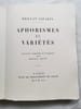 APHORISMES ET VARIETES. Gravures originales &agrave; l'eau forte par Raoul DUFY.. BRILLAT-SAVARIN Anthelme