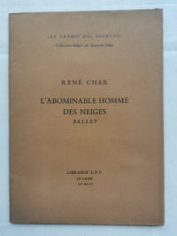 L'ABOMINABLE HOMME DES NEIGES. Ballet.