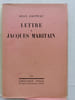 LETTRE A JACQUES MARITAIN . COCTEAU Jean 