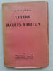 LETTRE A JACQUES MARITAIN. . COCTEAU Jean MARITAIN Jacques
