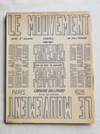 LE MOUVEMENT PERPETUEL.
Poèmes.(1920-1924). Avec deux dessins de Max Morise"