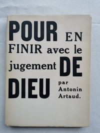 "POUR EN FINIR AVEC LE JUGEMENT DE DIEU.
Emission radiophonique enregistrée le 28 novembre 1947."