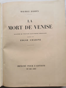 LA MORT DE VENISE