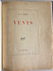 PLUIES. 1 volume- VENTS. 1 volume. Ensemble deux ouvrages. . SAINT-JOHN-PERSE Alexis LEGER 