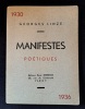 Manifestes po&eacute;tiques . Georges Linze 