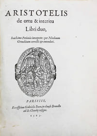 De ortu et interitu libri duo, Ioachino Perionio interprete : per Nicolaum Grouchium correcti & emendati.