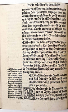 Cy commence ung petit livre de l'antiquité, origine et noblesse de la très antique cité de Lyon, ensemble de la rebeine et conjuration ou rebellion du ...