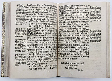 Cy commence ung petit livre de l'antiquité, origine et noblesse de la très antique cité de Lyon, ensemble de la rebeine et conjuration ou rebellion du ...