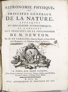 Astronomie physique ou principes généraux de la nature, appliqués au mécanisme astronomique et comparés aux principes de la philosophie de M. Newton.. ...