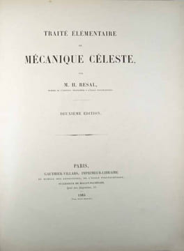 Traité élémentaire de mécanique céleste.. RESAL, A. H