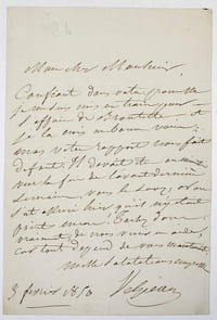 Lettre autographes signée.