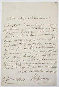 Lettre autographes signée.