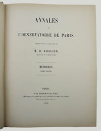 Annales de l'observatoire de Paris. Mémoires. Tome XXVIII.