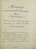 Mémoires concernant la Province de Touraine, dressé par M. de Miromesnil, Intendant en l'année 1698.. MIROMESNIL , Pierre, CARREAU 