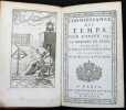 La connaissance des temps pour l'année 1745 au méridien de Paris, publiée par l'ordre de l'Académie royale des sciences. . CONNAISSANCE DES TEMPS, ...