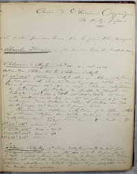 Cours de chimie organique. M. Wurtz, professeur. 1881.