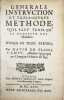 Générale instruction et très asseurée méthode qu'il faut tenir en la consulte des maladies, divisée en trois parties.. PLANIS CAMPY, David de
