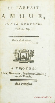 Le parfait amour, conte nouveau tiré des Fées. MURAT, Henriette-Julie de Castelnau de