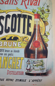 Apéritif sans Rival. La Mascotte. Offre à ton meilleur ami une Mascotte brune ou blonde selon ses goûts. Seul fabricant Ferdinand Blanchet, distillateur, à Albi (Tarn). Un verre avant chaque repas stimule l'appétit.