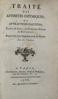 Traité des affinités chymiques, ou attractions électives.