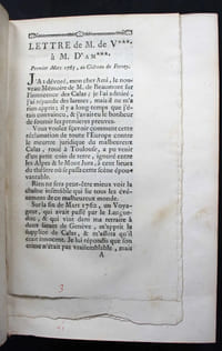 Histoire d'Elisabeth Canning et de Jean Calas.