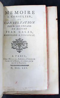 Histoire d'Elisabeth Canning et de Jean Calas.