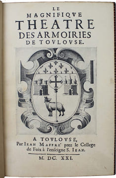 Le magnifique théâtre des armoiries de Toulouse.. L'AIGNEAU, J. J