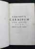 Variorum carminum libri quatuor. S. F. S. T. Anno MDCLXXX.. FERMAT, Samuel de