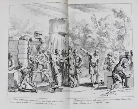 Divers sujets tirés de l'Histoire de Toulouse representés en desseins par Raymond la Fage et gravés par François Ertinger.. LA FAGE, Raymond de