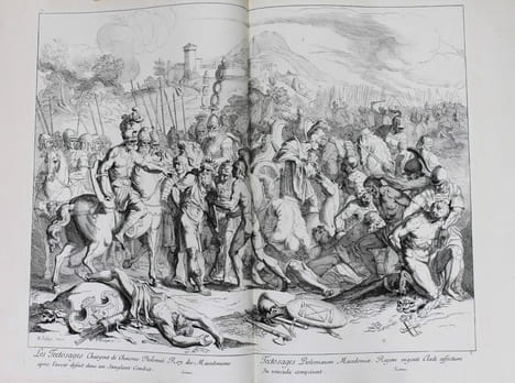 Divers sujets tirés de l'Histoire de Toulouse representés en desseins par Raymond la Fage et gravés par François Ertinger.. LA FAGE, Raymond de