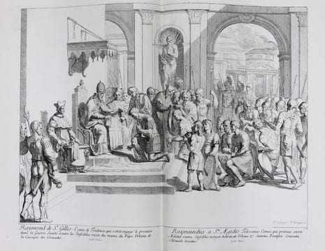 Divers sujets tirés de l'Histoire de Toulouse representés en desseins par Raymond la Fage et gravés par François Ertinger.. LA FAGE, Raymond de