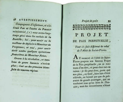 Pensées philosophiques et politiques sur les malheurs qu'entrainent les guerres, et sur le moyen de les faire cesser ; adressées à tous les souverains ...