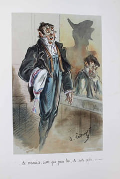 [Caricatures]. Plaignants, Accusés, Témoins à charge, Témoins à décharge, Défenseurs.. LADREYT, Eugène