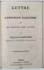 Lettre &agrave; l'Empereur Alexandre sur la traite des noirs par William Wilberforce membre du parlement britannique.. WILBERFORCE, William