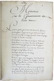 Mémoires sur le Gouvernement de L.... LAMBERT DHERBIGNY, Henri-François