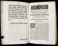 Magnifici viri Joannis Baptistae Van-Helmont Apologia. Adversus doctrinae novitatem praetendentes.