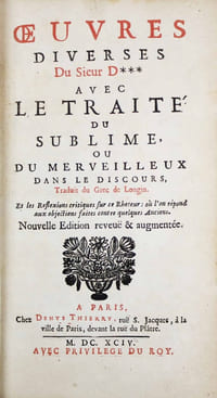 Oeuvres diverses du sieur D***, avec le Traité du Sublime ou du merveilleux dans le discours.