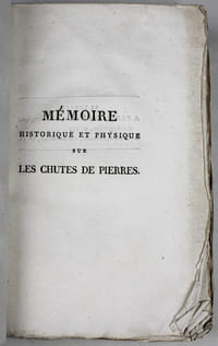 Mémoire historique et physique sur les chutes des pierres tombées sur la surface de la terre à diverses époques.